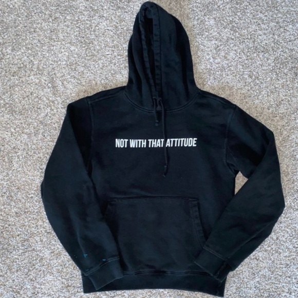 James Charles Merch Not With That Attitude Graphic Slogan Hoodie Size Small - Picture 3 of 6